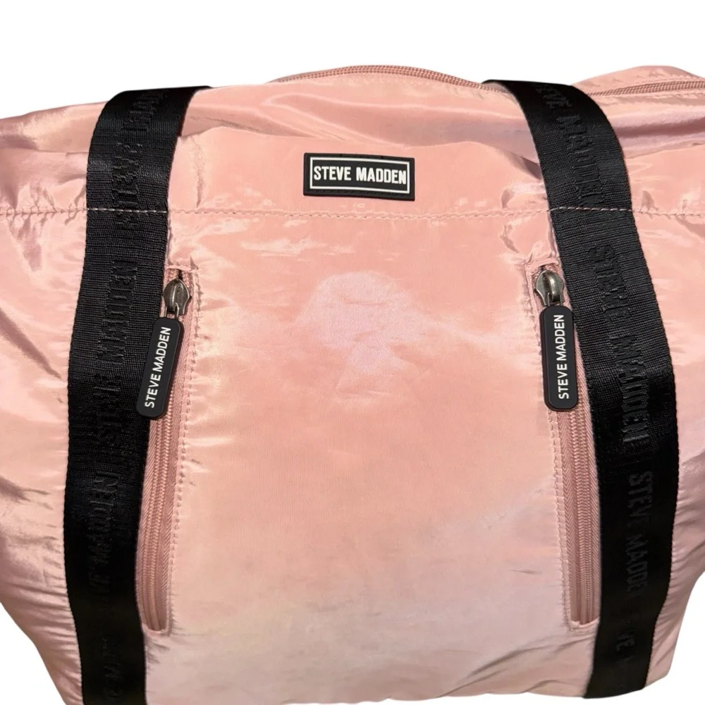 Steve Madden Blush Tote with Black Straps
